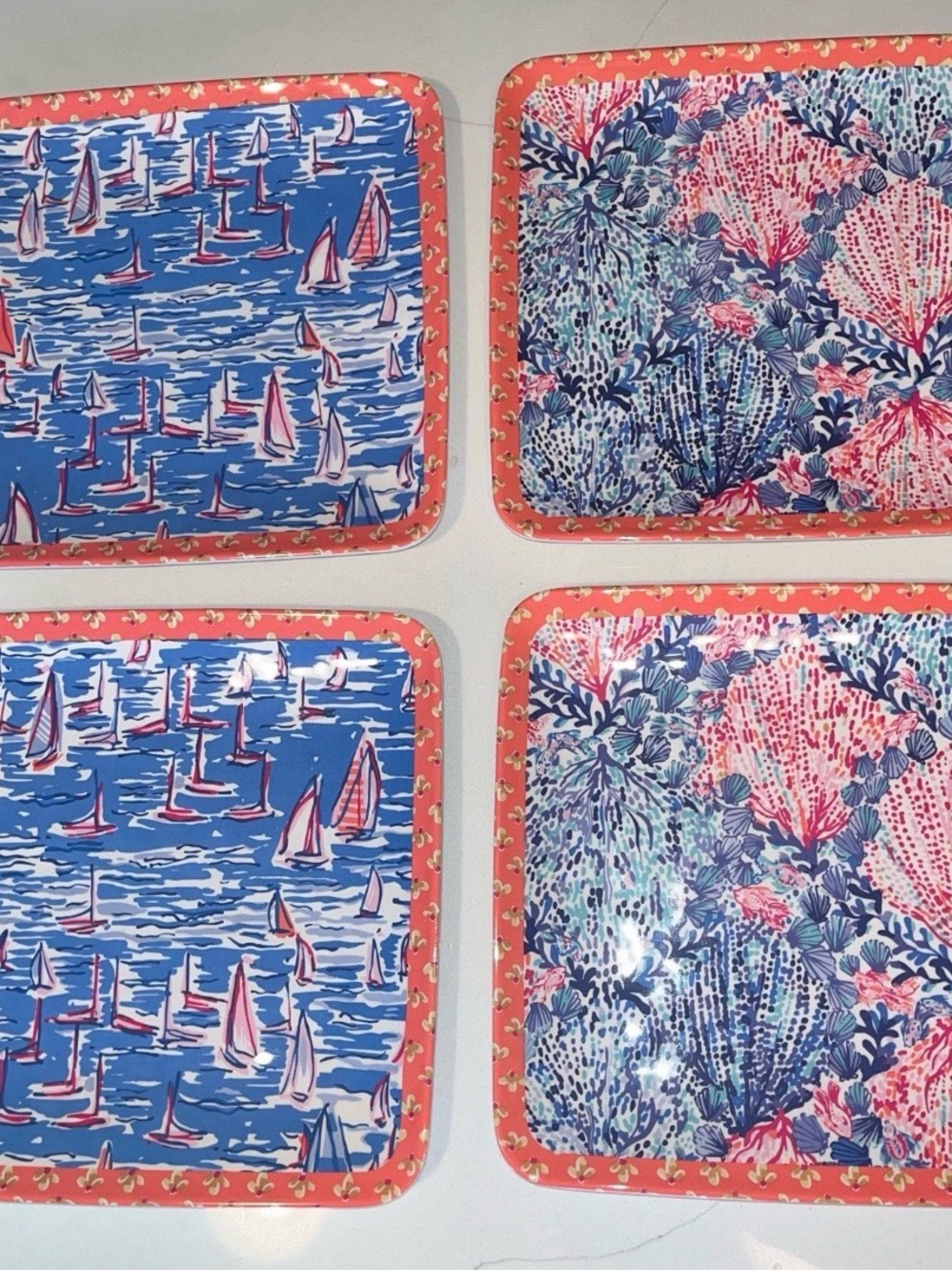 Lilly Pulitzer Melamine Plates Unused